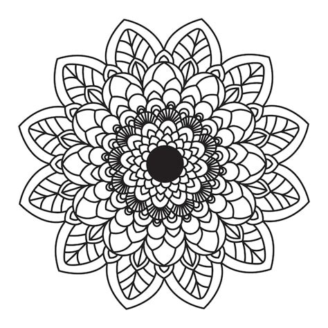 Premium Vector | Vector mandala art design, black and white mandala, floral mandala design