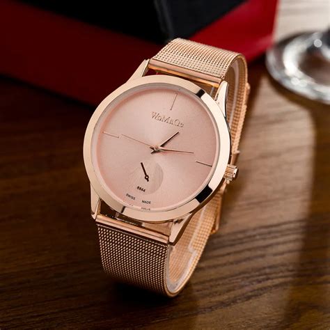 WoMaGe 2017 New Fashion women watches Quartz Watch Women rose gold Stainless Steel dress clock ...