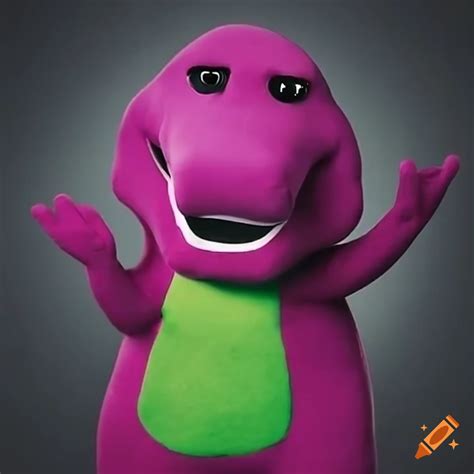 Barney the purple dinosaur character on Craiyon