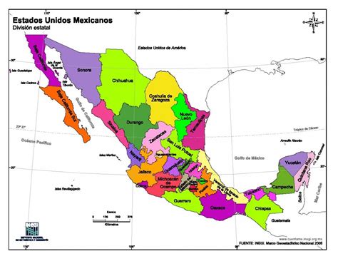 Mapa República Mexicana Mapas de México para Descargar e Imprimir | Mapa de mexico, Mapa ...