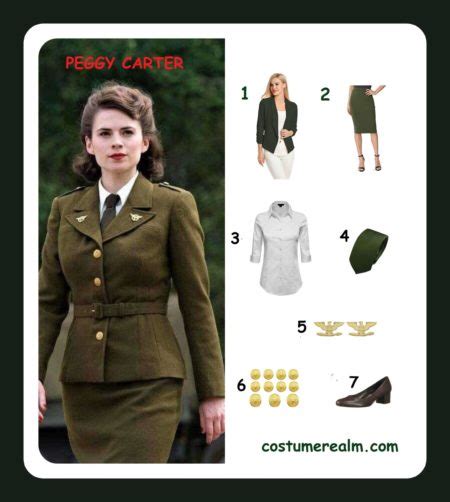 Dress Like Peggy Carter Costume Guide, Diy, Marvel Hallowen Costume Guide