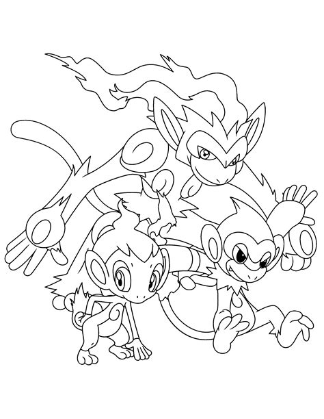 Pokemon Chimchar 8 Coloring Page - Anime Coloring Pages