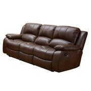 Betsy Furniture Bonded Leather Reclining Sofa Living Room Couch | RTBShopper