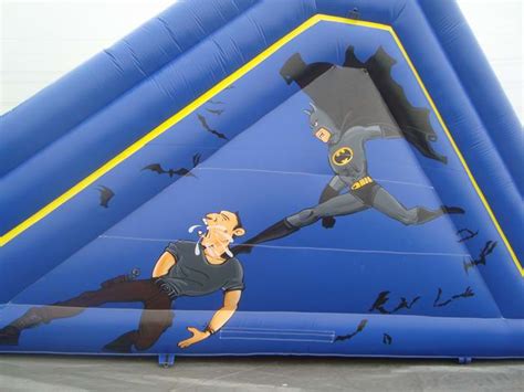 Yolloy batman inflatable slide with obstacles course combo for sale