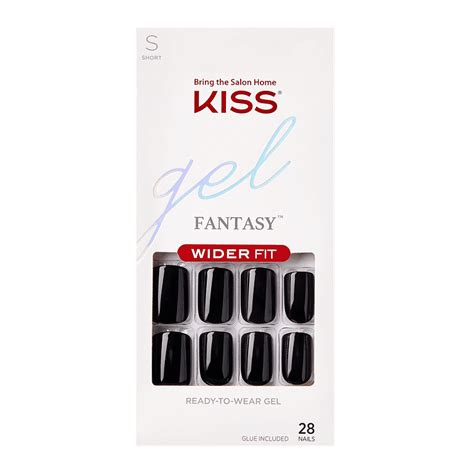 KISS Gel Fantasy Ready--Wear Fake Nails Just Right 28 Count