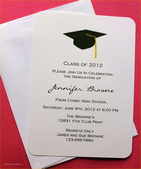 Free Graduation Announcements Templates Downloads Of Ribbon Graduation ...