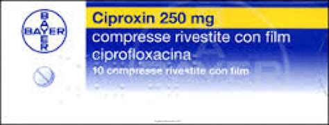 ciproxin 10 compresse rivestite 250mg bugiardino cod: 026664019