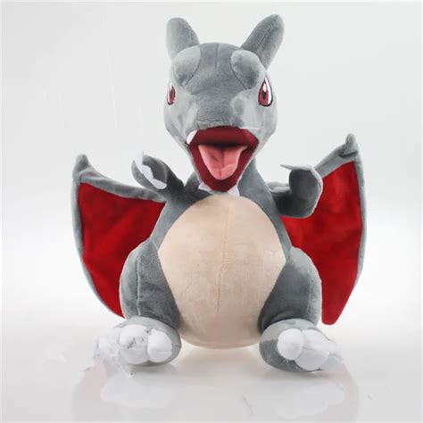 12'' 30cm Mega Charizard Shiny Black Charizard Plush Dolls Soft Stuffed Toys Kids Gift-in ...