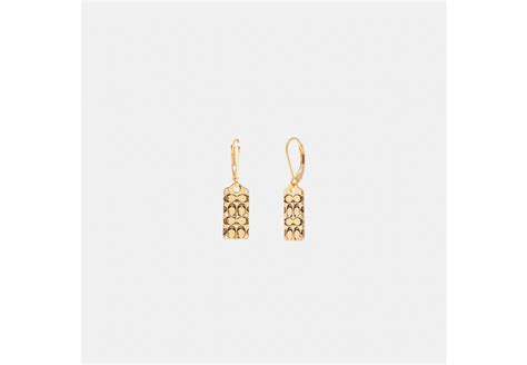 Quilted Signature Drop Earrings | COACH®