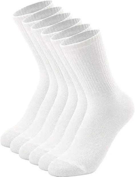 Plain White Socks | Women crew socks, Black socks ankle, Socks women