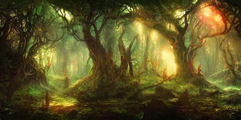 beautiful fantasy elven forest, saturated, detailed | Stable Diffusion