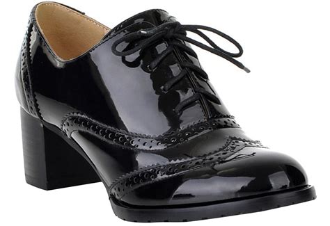 Women's Oxford Dress Pumps WGWJM-Patent Leather-Mid-heel-Hallowmas Shoes