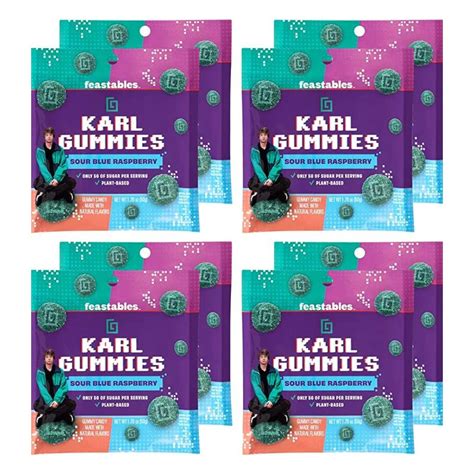 Feastables Mrbeast Karl Gummy Sour Candy Blue Raspberry 1 - Etsy Norway