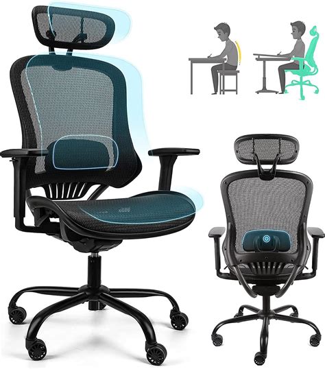 Buy Ergousit Ergonomic Mesh Office Chair, High Back Desk Chair with Adjustable Height, Backrest ...