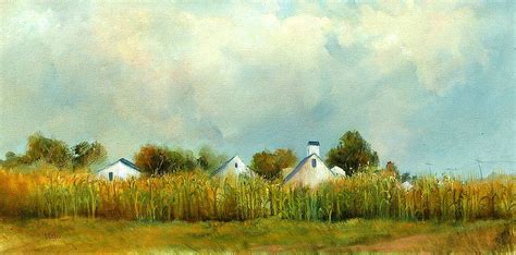 Iowa Cornfields by Sally Seago | Farm paintings, Iowa farms, Painting