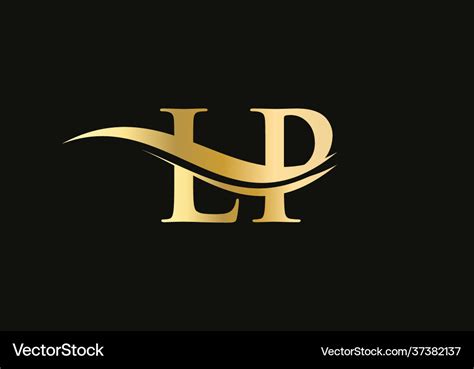 Elegant and stylish lp logo design lp logo Vector Image