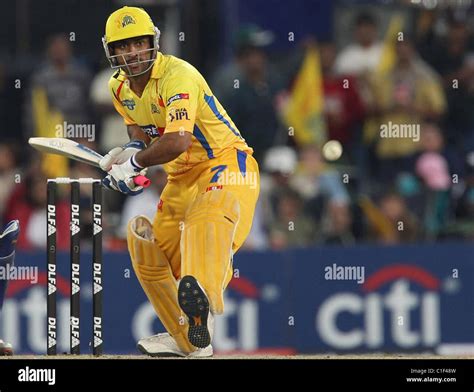 Chennai Super Kings MS Dhoni batting during the DLF IPL Twenty20 ...