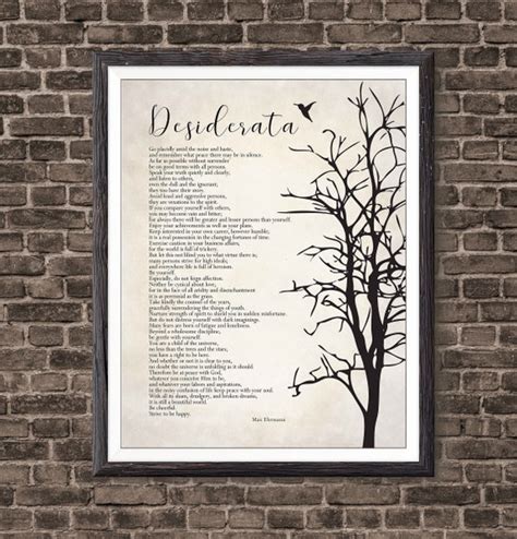 Desiderata Poem Print Poetry Print Poem Print Law of - Etsy UK