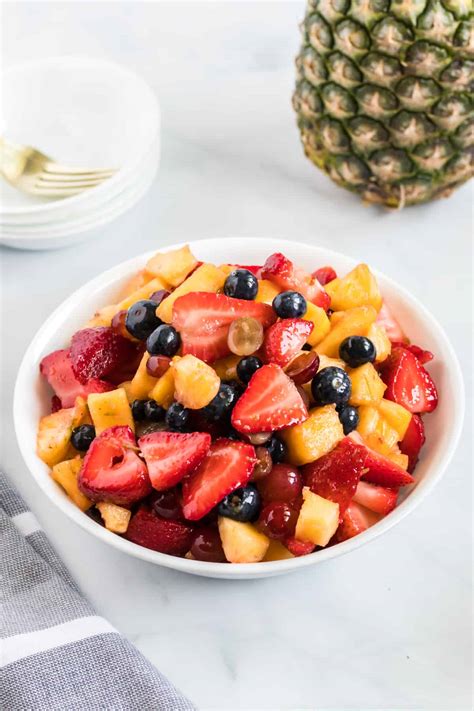 Simple Fruit Salad Recipe with Honey Lime Dressing - Build Your Bite