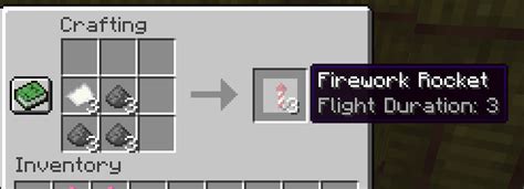 Minecraft Firework Recipe Flight Duration 3 | Deporecipe.co