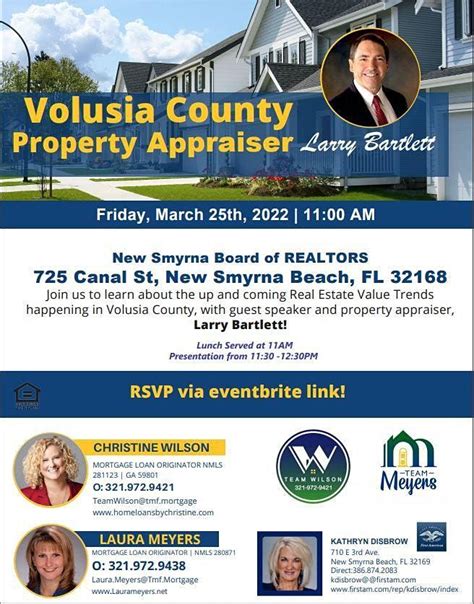 VOLUSIA COUNTY PROPERTY APPRAISER EVENT, New Smyrna Beach Board ...