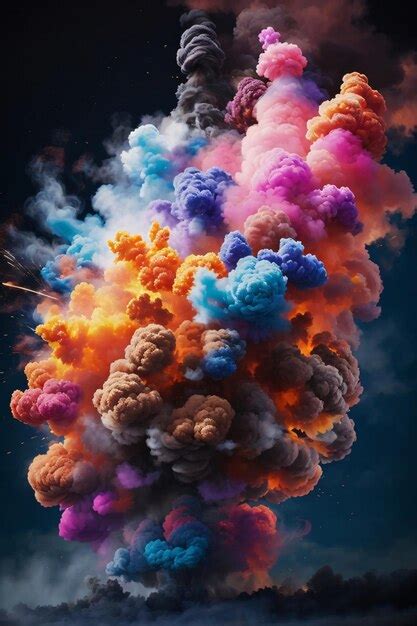 Premium AI Image | Colorful Smoke Explosion