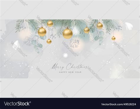 Christmas and new year banner Royalty Free Vector Image