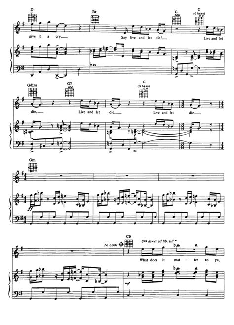 LIVE AND LET DIE Piano Sheet music | Easy Sheet Music