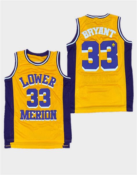 Kobe Bryant #33 Lower Merion Aces Yellow Basketball Jersey – 99Jersey ...