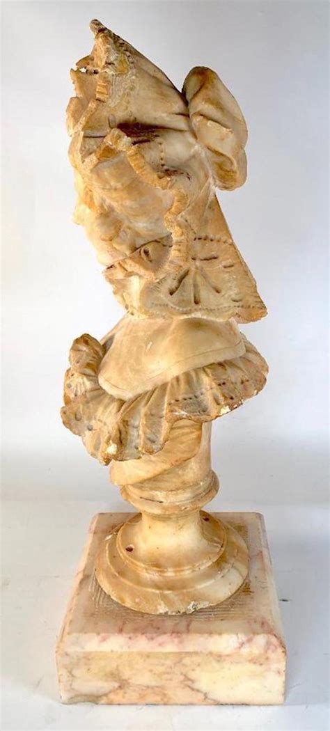 Alabaster Sculpture of a 19th Century Beauty