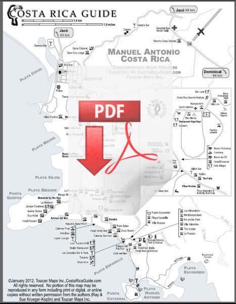 Manuel Antonio Map – free printable download