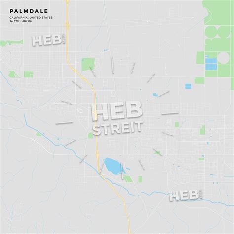 Printable street map of Palmdale, California - HEBSTREITS Sketches