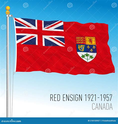 Canadian Red Ensign Historical Flag, 1921 - 1957, Canada Stock Vector ...