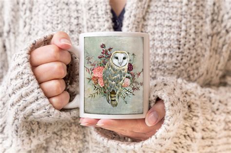 Owl Ceramic Coffee Mug - available in 11 oz or 15 oz size