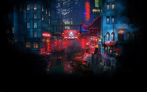 Neon Red City Aesthetic - img-scalawag