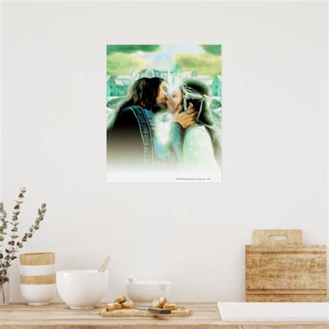 Aragorn and ARWEN™ Kiss Poster | Zazzle