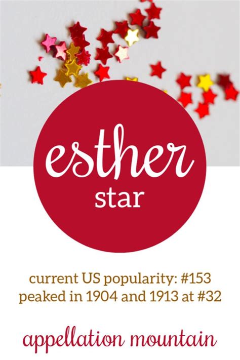 Esther: Baby Name of the Day - Appellation Mountain