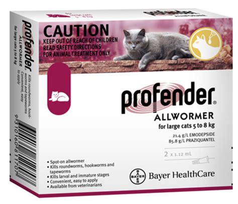 Profender Allwormer for Cats 11.1-17.5lbs 1.12mL 4 Pack | Sierra Pet Meds