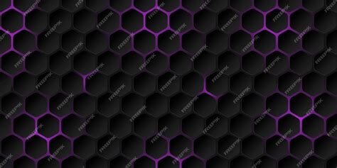 Premium Vector | Black hexagon seamless pattern