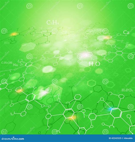 Abstract Science Green Background Stock Illustration - Illustration of bokeh, technology: 42242525