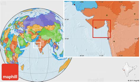 Political Location Map of Daman and Diu