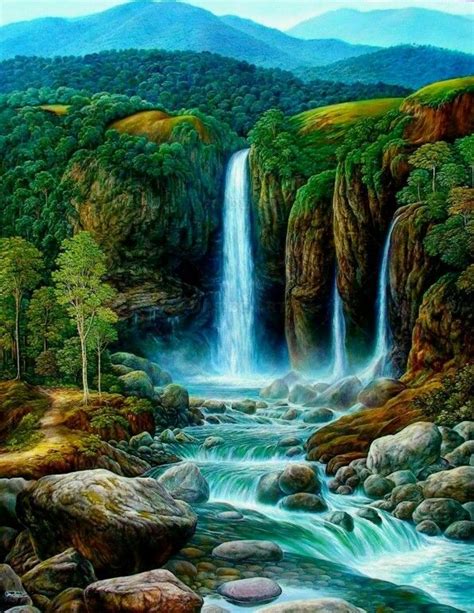 Questo è un disegno ma la natura è davvero così bella!!! | Beautiful paintings of nature ...