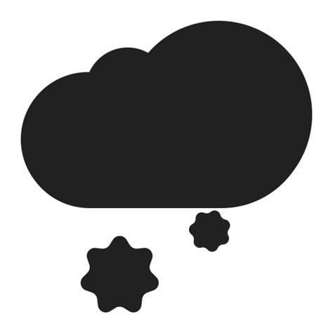 Cloud With Snow Icon | FluentUI Emoji Mono Iconpack | Microsoft