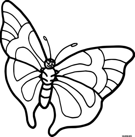 Butterfly With Wings Coloring page Printable