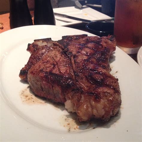 And this delicious item is porterhouse steak for two, medium rare at Longhorn. Comes with two ...