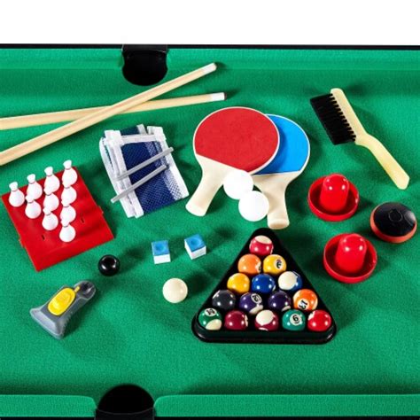 Lancaster 4 in 1 Bowling, Hockey, Table Tennis, Pool Arcade Game Table, Black, 1 Piece - Fry’s ...