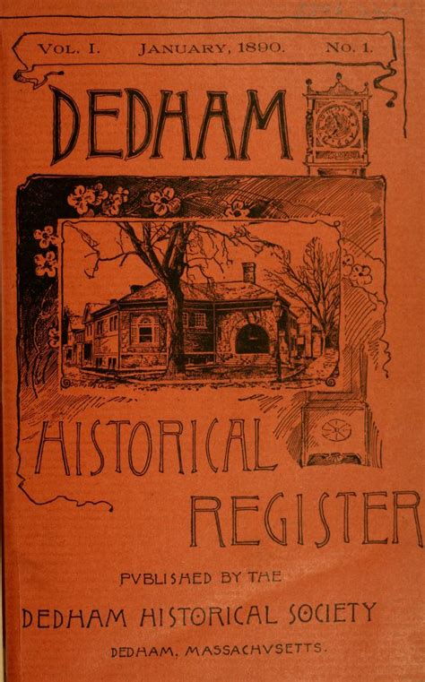 Dedham Massachusetts Historical Society Register 1890-1903 – Access ...