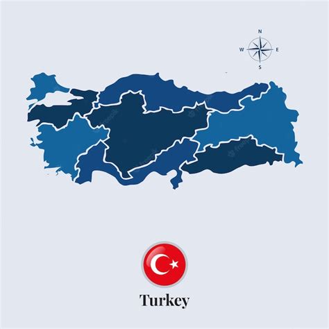 Premium Vector | Turkey map with flag Turkey flag map