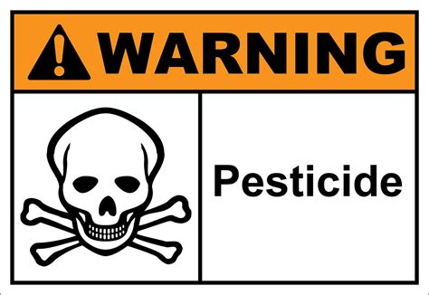 Pesticide Warning OSHA / ANSI LABEL DECAL STICKER