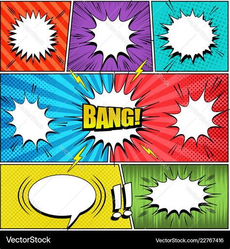 Comic book elements collection Royalty Free Vector Image